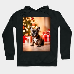 French Bulldog Puppy's First Christmas Hoodie